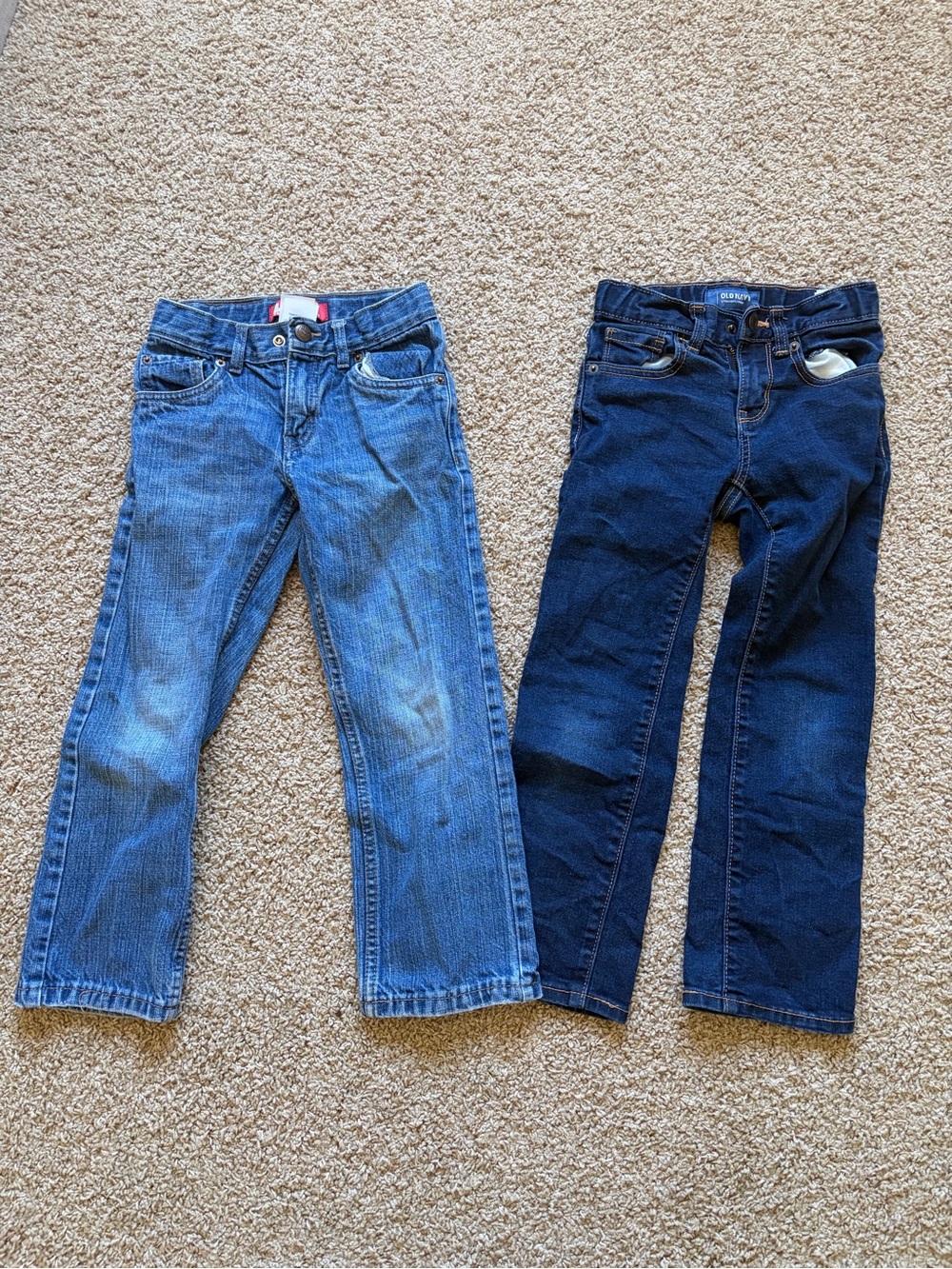 Kids Blue Denim Jeans - Light and Dark Wash Pair
